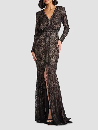 Tadashi Shoji Women's Floral Lace Gown | Thumbnail 4 Tadashi Shoji Women's Floral Lace Gown | Thumbnail 4