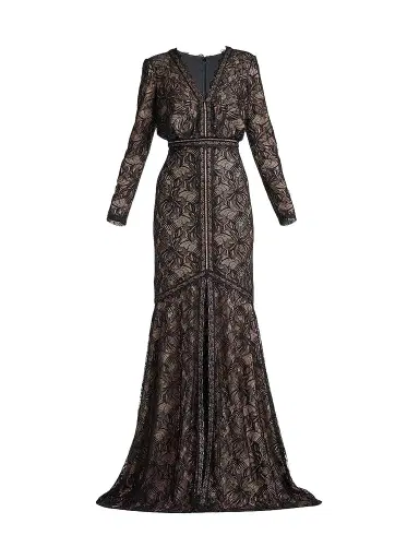 Tadashi Shoji Women's Floral Lace Gown | Thumbnail 1 Tadashi Shoji Women's Floral Lace Gown | Thumbnail 1
