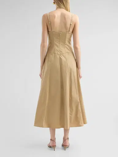 Cinq à Sept Women's Lucil Mixed-Media Midi Dress | Thumbnail 4