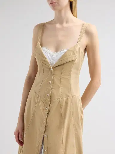 Cinq à Sept Women's Lucil Mixed-Media Midi Dress | Thumbnail 5