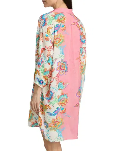 Johnny Was Women's Roisin Floral Mini-Shirtdress - Roisin - Size Large | Thumbnail 4 Johnny Was Women's Roisin Floral Mini-Shirtdress - Roisin - Size Large | Thumbnail 4