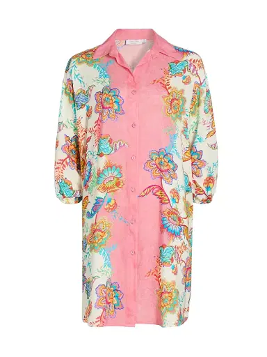 Johnny Was Women's Roisin Floral Mini-Shirtdress - Roisin - Size Large | Thumbnail 1 Johnny Was Women's Roisin Floral Mini-Shirtdress - Roisin - Size Large | Thumbnail 1