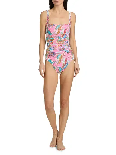 Johnny Was Women's Roisin Marilyn Ruched One-Piece Swimsuit - Roisin | Thumbnail 2