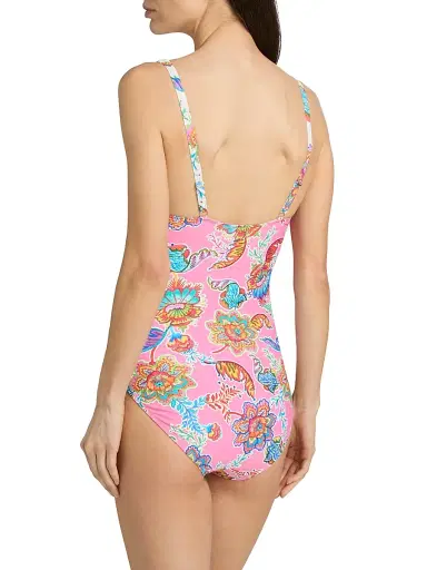 Johnny Was Women's Roisin Marilyn Ruched One-Piece Swimsuit - Roisin | Thumbnail 4