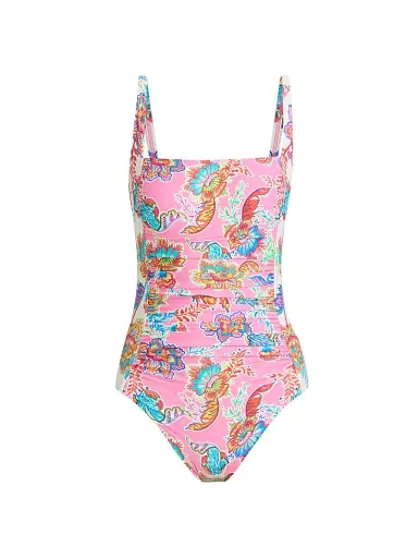 Johnny Was Women's Roisin Marilyn Ruched One-Piece Swimsuit - Roisin | Thumbnail 1