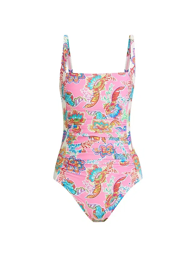 Johnny Was Women's Roisin Marilyn Ruched One-Piece Swimsuit - Roisin