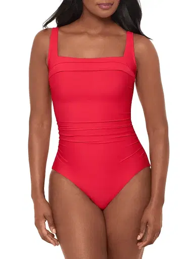 Miraclesuit Swim Women's Rock Solid Polaris One-Piece Swimsuit - Papaya Orange - Size 16 | Thumbnail 2 Miraclesuit Swim Women's Rock Solid Polaris One-Piece Swimsuit - Papaya Orange - Size 16 | Thumbnail 2