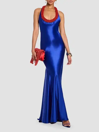 Retrofête Women's Aireliene Embroidered Maxi Dress - Santorini - Size Medium | Thumbnail 2