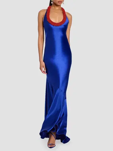 Retrofête Women's Aireliene Embroidered Maxi Dress - Santorini - Size Medium | Thumbnail 4