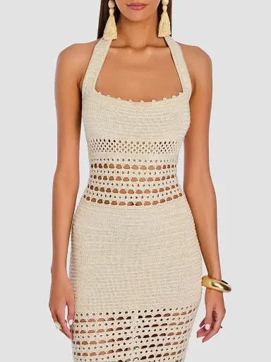 Retrofête Women's Jaycee Crochet Midi Dress | Thumbnail 7