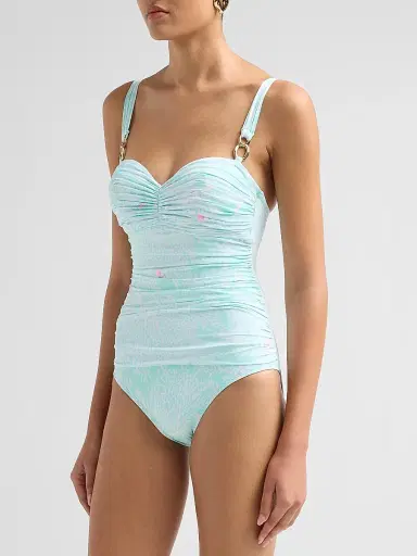 Lilly Pulitzer Women's Solaria Printed Chain-Link One-Piece Swimsuit - Mint - Size 8 | Thumbnail 4 Lilly Pulitzer Women's Solaria Printed Chain-Link One-Piece Swimsuit - Mint - Size 8 | Thumbnail 4