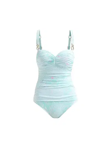 Lilly Pulitzer Women's Solaria Printed Chain-Link One-Piece Swimsuit - Mint - Size 8 | Thumbnail 1 Lilly Pulitzer Women's Solaria Printed Chain-Link One-Piece Swimsuit - Mint - Size 8 | Thumbnail 1