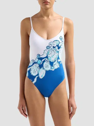 Lilly Pulitzer Women's Klynn Seashell Print One-Piece Swimsuit - Resort White - Size 10 | Thumbnail 4 Lilly Pulitzer Women's Klynn Seashell Print One-Piece Swimsuit - Resort White - Size 10 | Thumbnail 4