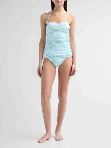 Lilly Pulitzer Women's Flamenco Ruched Tankini - Mint - Size 12 | Thumbnail 2 Lilly Pulitzer Women's Flamenco Ruched Tankini - Mint - Size 12 | Thumbnail 2