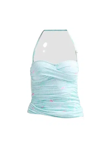 Lilly Pulitzer Women's Flamenco Ruched Tankini - Mint - Size 12 | Thumbnail 1 Lilly Pulitzer Women's Flamenco Ruched Tankini - Mint - Size 12 | Thumbnail 1