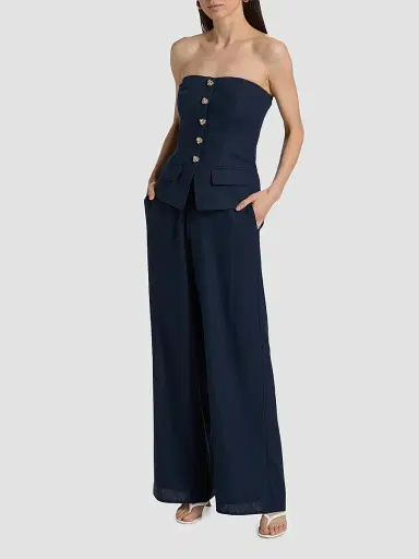 Generation Love Women's Quinn Linen-Blend Bustier Top | Thumbnail 2 Generation Love Women's Quinn Linen-Blend Bustier Top | Thumbnail 2