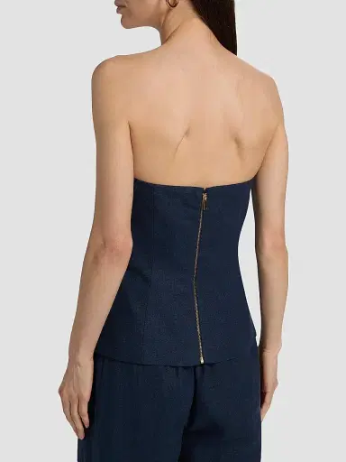 Generation Love Women's Quinn Linen-Blend Bustier Top | Thumbnail 5 Generation Love Women's Quinn Linen-Blend Bustier Top | Thumbnail 5