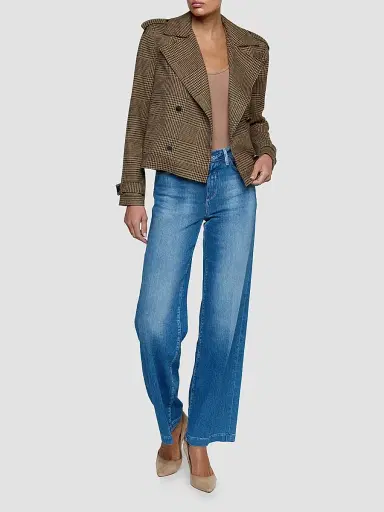 L'Agence Women's Xoey Houndstooth Crop Trench Jacket | Thumbnail 2 L'Agence Women's Xoey Houndstooth Crop Trench Jacket | Thumbnail 2