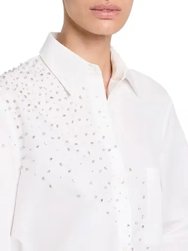 TWP Women's Next Morning Embellished Cotton Shirt | Thumbnail 6