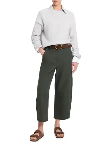 TWP Women's Slouchy BF Cotton-Linen Ankle-Crop Wide-Leg Trousers | Thumbnail 2 TWP Women's Slouchy BF Cotton-Linen Ankle-Crop Wide-Leg Trousers | Thumbnail 2