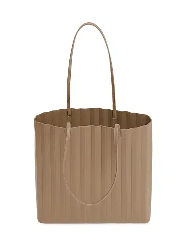 MANSUR GAVRIEL Women's Large Pleated Leather Tote Bag - Anise | Thumbnail 3 MANSUR GAVRIEL Women's Large Pleated Leather Tote Bag - Anise | Thumbnail 3