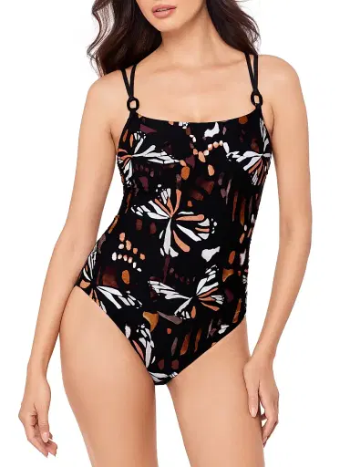 Magicsuit Women's Chrysalis Butterfly Print One-Piece Swimsuit - Black Multi | Thumbnail 2