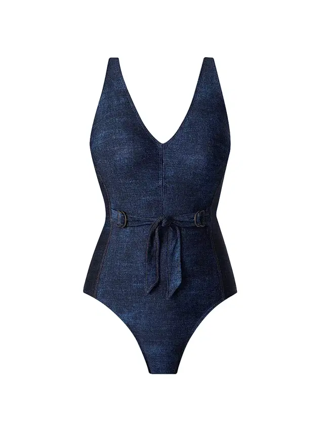 Magicsuit Women's Billie Jean Shania One-Piece Swimsuit - Denim Blue