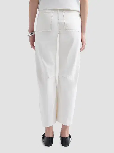 Le Jean Women's Utility Crop Jeans - Bone - Size 31 | Thumbnail 3