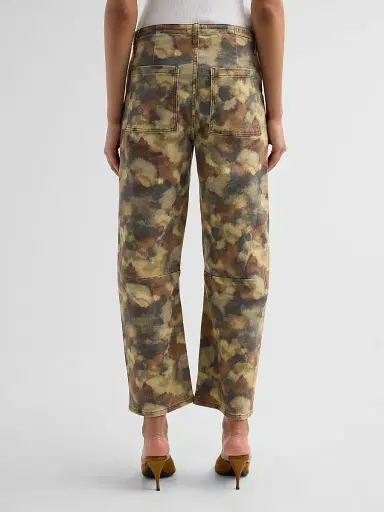 Le Jean Women's Camouflage Barrel-Leg Utility Jeans | Thumbnail 3 Le Jean Women's Camouflage Barrel-Leg Utility Jeans | Thumbnail 3