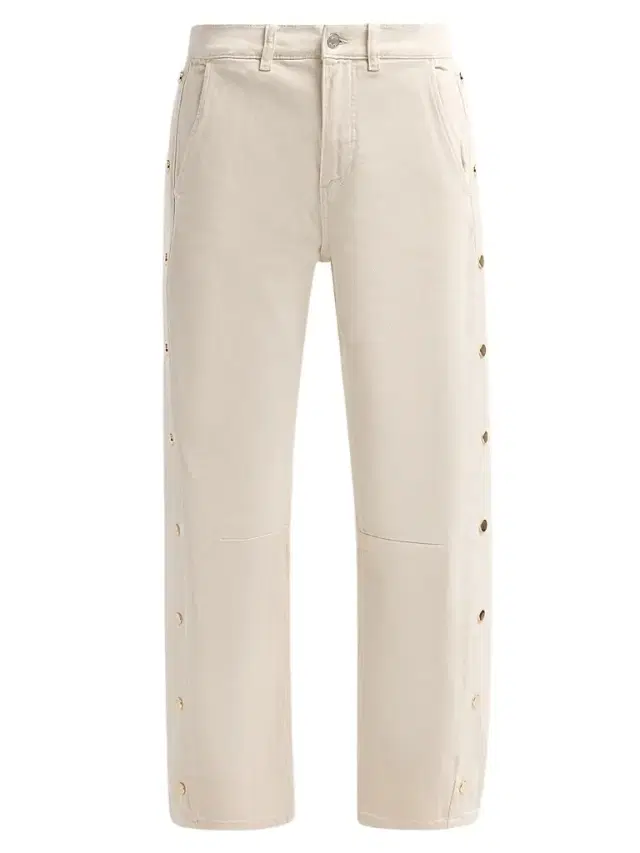 Women's Frankie Studded Barrel-Leg Jeans - Bone