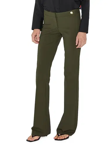 Callas Milano Women's Jules Stretch Jersey Fit and Flare Pants - Army | Thumbnail 2 Callas Milano Women's Jules Stretch Jersey Fit and Flare Pants - Army | Thumbnail 2