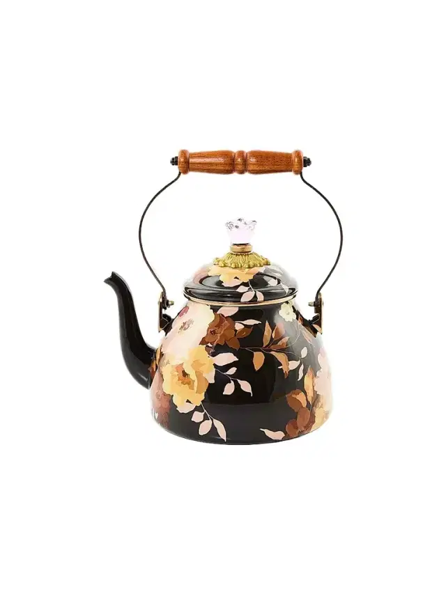 MacKenzie-Childs Wild Rose 2-Quart Tea Kettle