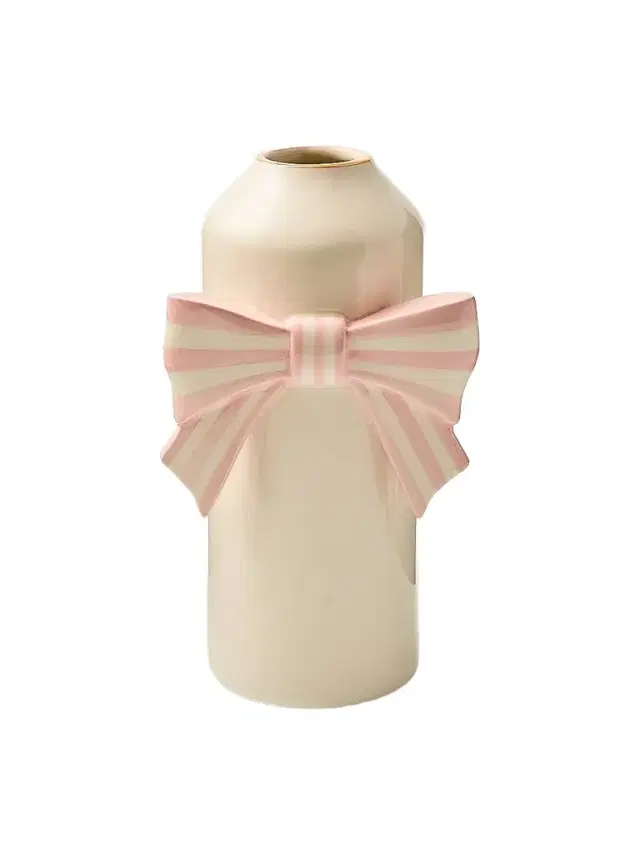 MacKenzie-Childs Rosy Check Bow Vase