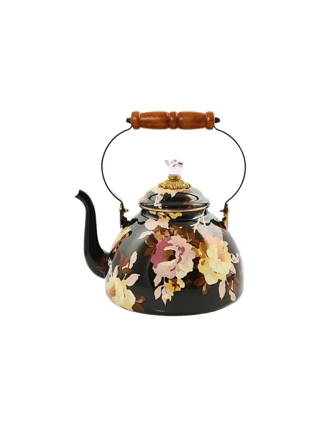 MacKenzie-Childs Wild Rose 3-Quart Tea Kettle