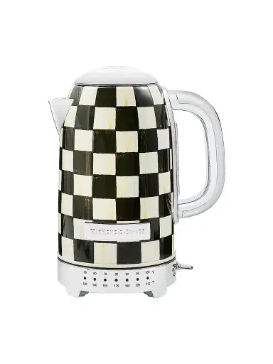 MacKenzie-Childs Courtly Check Electric Kettle | Thumbnail 1 MacKenzie-Childs Courtly Check Electric Kettle | Thumbnail 1