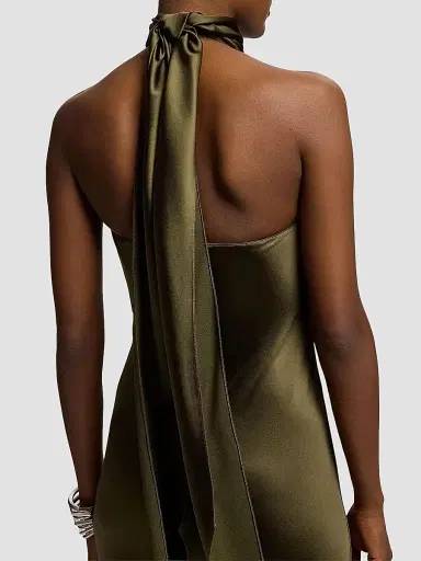 Ralph Lauren Collection Women's Chilton Satin Evening Dress - Cypress - Size 8 | Thumbnail 6 Ralph Lauren Collection Women's Chilton Satin Evening Dress - Cypress - Size 8 | Thumbnail 6