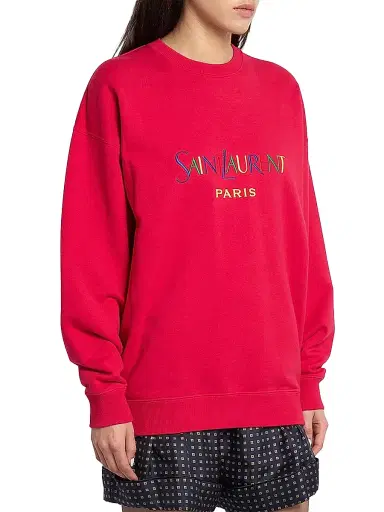 Saint Laurent Women's Fleece Sweatshirt | Thumbnail 4 Saint Laurent Women's Fleece Sweatshirt | Thumbnail 4