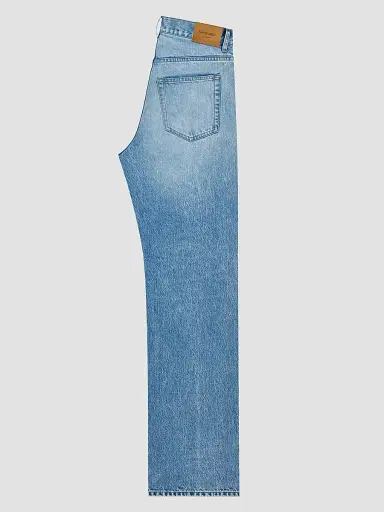 Saint Laurent Men's Baggy Mid Rise Jeans - Blue Salt - Size 34 | Thumbnail 3