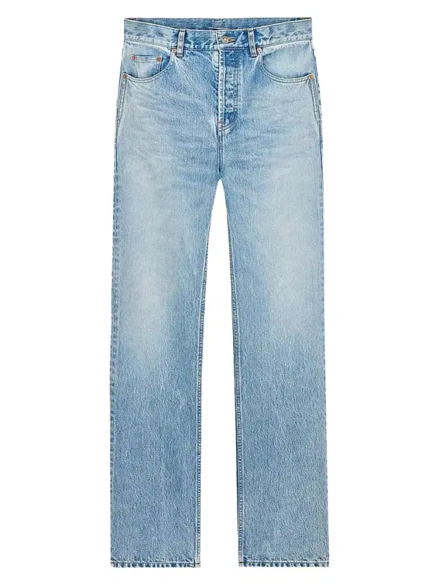 Saint Laurent Men's Baggy Mid Rise Jeans - Blue Salt