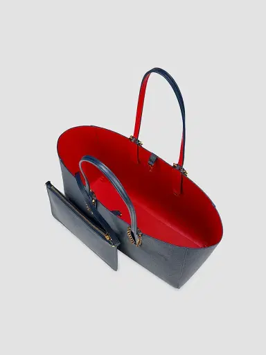 Christian Louboutin Women's Cabata Leather Tote Bag - Marine | Thumbnail 3