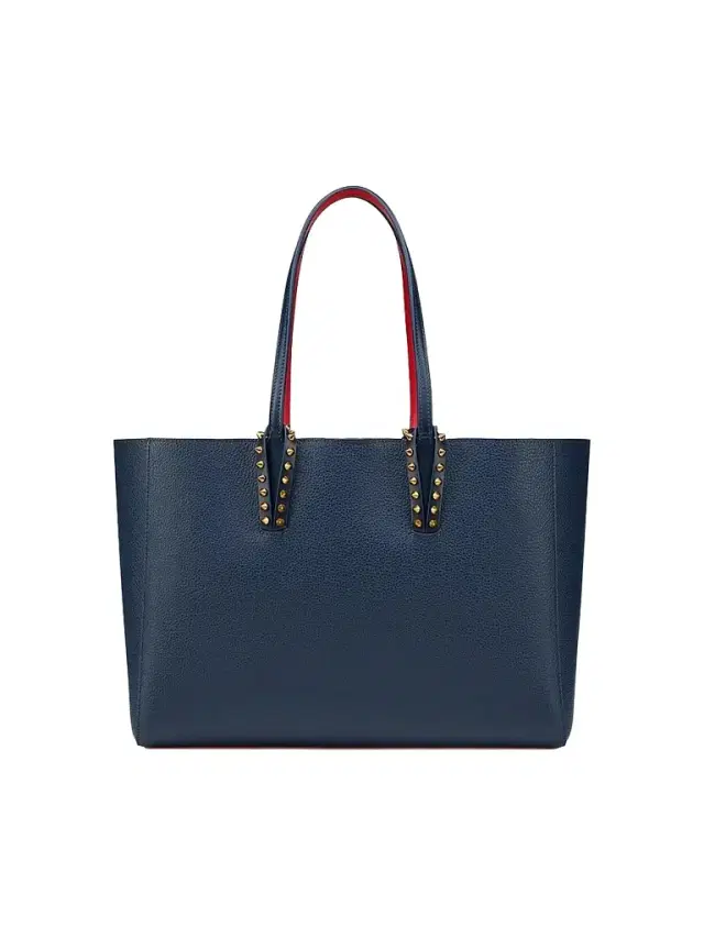 Women's Cabata Leather Tote Bag - Marine