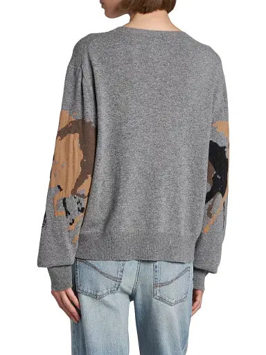 Stella McCartney Women's Racing Horses Wool Sweater | Thumbnail 5 Stella McCartney Women's Racing Horses Wool Sweater | Thumbnail 5