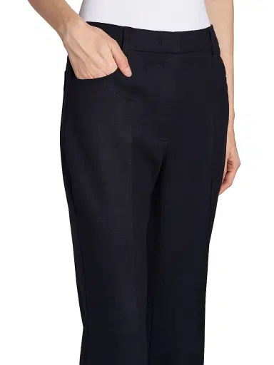 Stella McCartney Women's Flannel Kick Flared Pants - Navy - Size 12 | Thumbnail 6