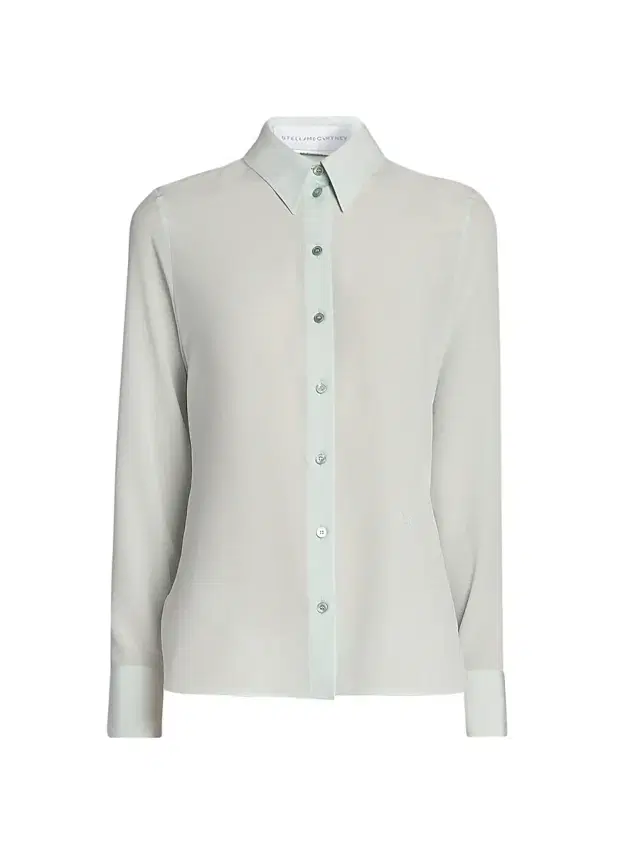 Women's Iconic Silk Shirt - Frosty Blue