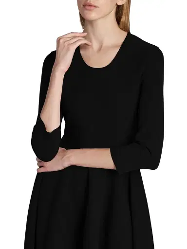 Stella McCartney Women's Compact Knit Fit-And-Flare Knee-Length Dress - Black - Size XS | Thumbnail 6