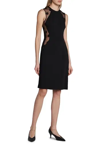Stella McCartney Women's Miracle Polka Dot Sheath Dress - Black - Size 14 | Thumbnail 4