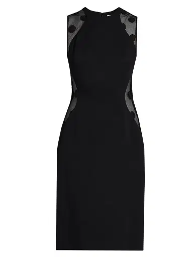 Stella McCartney Women's Miracle Polka Dot Sheath Dress - Black - Size 14 | Thumbnail 1