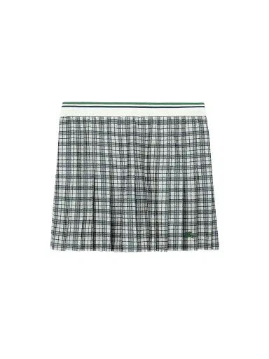 Burberry Women's Daria Check Pleated Tennis Mini Skirt - Peacock Blue Check - Size XXS | Thumbnail 1