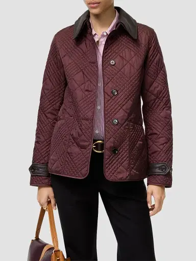 Burberry Women's Fernleigh Check Quilted Jacket | Thumbnail 3 Burberry Women's Fernleigh Check Quilted Jacket | Thumbnail 3