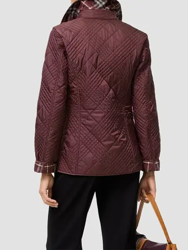 Burberry Women's Fernleigh Check Quilted Jacket | Thumbnail 4 Burberry Women's Fernleigh Check Quilted Jacket | Thumbnail 4